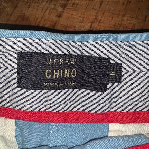 J Crew pale blue size 6 flat front vacationcore 6 chino shorts - Picture 2 of 3